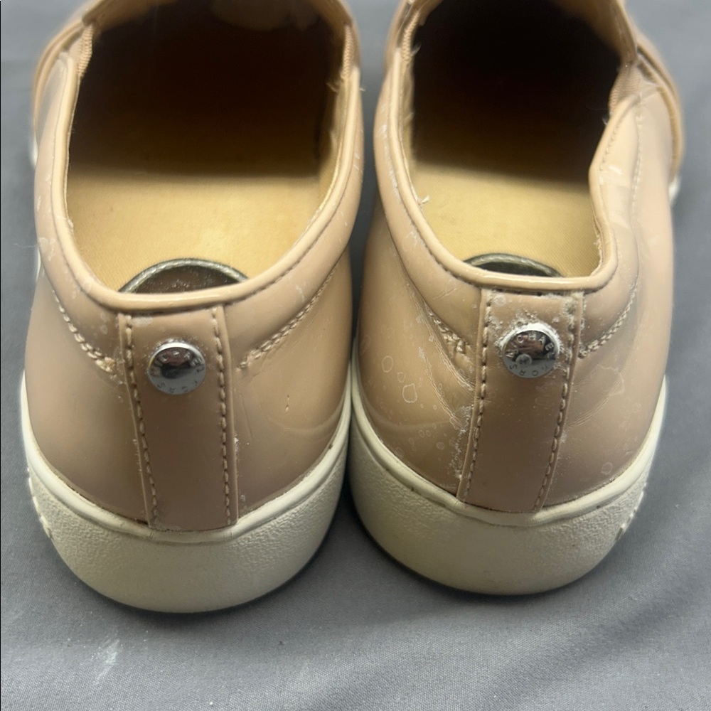 Michael Kors Womens Slip On Sneakers‎ Flats Beige Embellished Jewel Size 6.5M - Picture 2 of 7